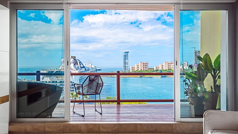 Marina-View Stay w/ Casino Below & Beach Nearby