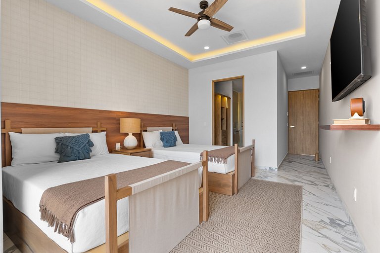 Condominio de lujo a pie de playa con jacuzzi