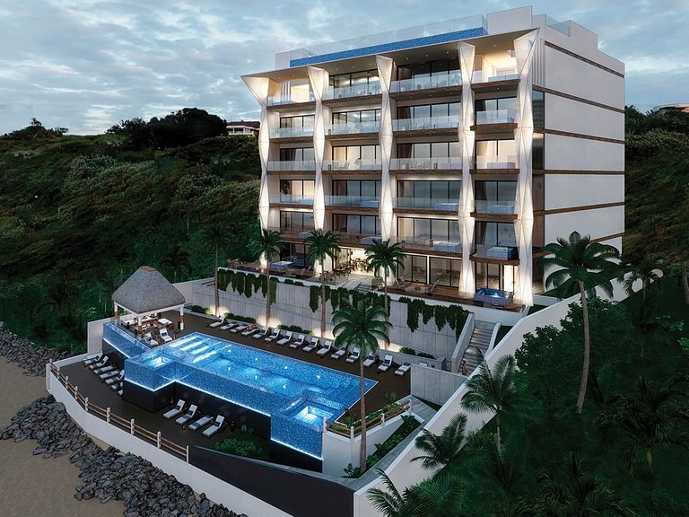 Bahiban a pie de playa de 3 habitaciones, 3 baños, jacuzzi y