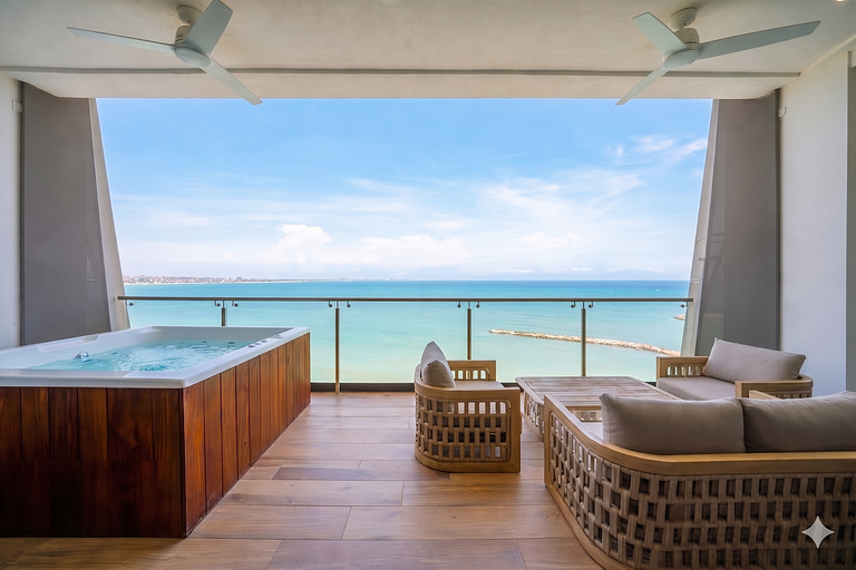 Condominio de Lujo frente al Mar, Jacuzzi Privado