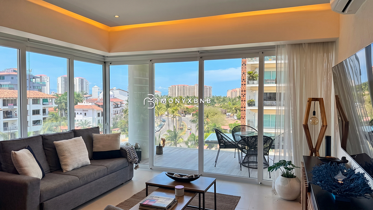 Lujoso apartamento de 1 dormitorio en Marina Vallarta, con b