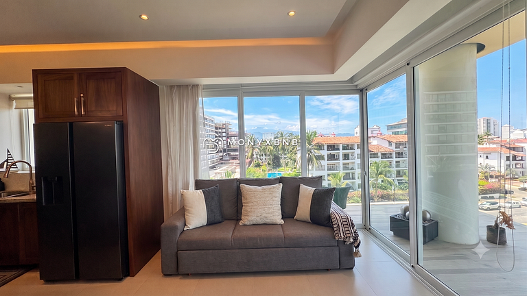 Lujoso apartamento de 1 dormitorio en Marina Vallarta, con b