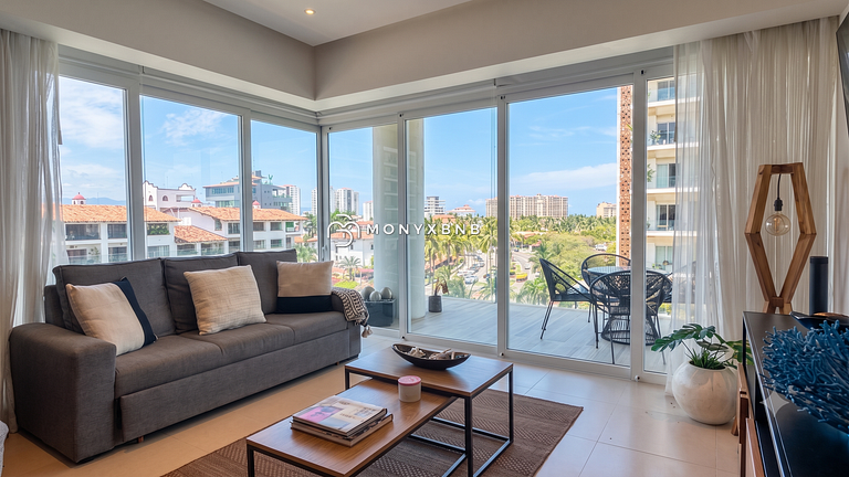 Lujoso apartamento de 1 dormitorio en Marina Vallarta, con b