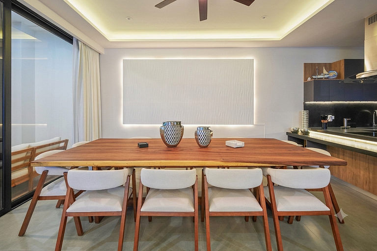 Bahiban a pie de playa de 3 habitaciones, 3 baños, jacuzzi y