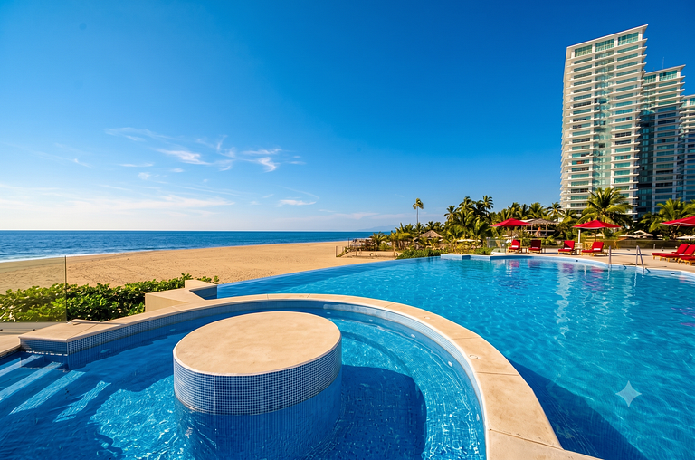 Grand Venetian apartamento a pie de playa de 1 cuarto con vi